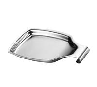 Annadue Reposacucharas de Acero Inoxidable, Soporte para Cuchara de Utensilios de Cocina, Soporte para Cucharón de Espátula de Acero Inoxidable 304, para Utensilios de Encimera (SILVER)
