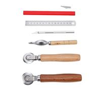 Annadue Rueda de Puntuación de Cartón con de Madera Maciza, Kit de