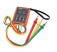 Annadue SM852B Medidor de Secuencia de Fases, Comprobador de Rotación de | Detector de rotación de fase, herramienta de prueba para electricistas, indicador LED, cables de prueba con doble