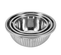 Annadue Tamiz de Arroz de Acero Inoxidable, Filtro de Lavado de Arroz, Escurridor, Juego de 3 Piezas, Tamiz de Malla de Cocina para Lavar y Colar
