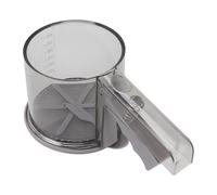 Annadue Tamiz de Harina, Malla Fina Ajustable Transparente de PP, Tamiz de Polvo de Operación con una Sola Mano para Hornear en la Cocina, Taza Semiautomática (una sola capa)