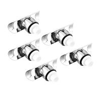 Annadue Tapón de Vino de Acero Inoxidable de 5 Piezas, Sellador de Tapón de Botella de Champán para Bar en Casa, Sellador de Botellas de Bebidas de Vino para Preservar la Frescura