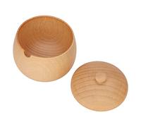 Annadue Tarro de Condimentos de Madera de Azufaifo Agrio, Tarro de Especias Japonés Clásico a Prueba de Polvo para Cocina, Caja de Condimentos de Madera Segura, Suministros de Cocina (modelo de