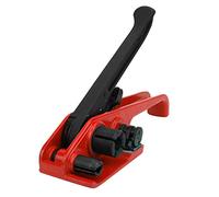Annadue Tensor de Flejado de Cinta Manual, Herramienta Combinada sin Sello Roja, Herramienta de Encuadernación para Flejes de PP PET de 16~19 Mm, Cortador y Tensor de Flejes, de Flejado Manual