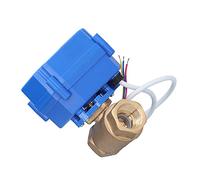 Annadue Válvula de Bola Eléctrica, Mini Motorizada de Latón DC12V para