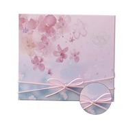 Anneome Caja de Obsequio de Papel para San Valentín y Festivales Color Rosa Diseño Sakura Tamaño 25X18X8 CM Set Caja y Bolsa para Cumpleaños Bodas y Celebraciones
