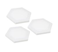 Anneome Lienzos Hexagonales para Pintar 40 Cm 3 Piezas Paneles de Lienzo Estirado Marco y Estudiantes Uso en Manualidades y Pintura Artística Color Neutro Adecuado para Dibujo