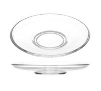 Anneome Platos de aperitivos transparentes redondos 2 unidades para uso en el hogar y reuniones informales con soporte firme y diseño minimalista Reutilizable