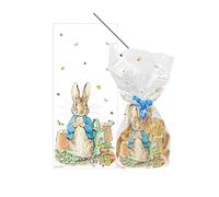 Anniversary House Bolsas de celofán Peter Rabbit con lazos giratorios, estampado animal, multicolor, 1 count (pack of 20) (1W-DQ88-2GTW)