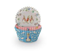 Anniversary House J129 - Juego de 75 moldes para cupcakes de Peter Rabbit™ de Beatrix Potter™ para hornear, decoraciones de fiesta de Peter Rabbit™, moldes para magdalenas para bautizo, cumpleaños,