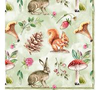 Anniversary House PJ342018 Tiflair Woodland Animals - Servilletas de 3 capas, multicolor