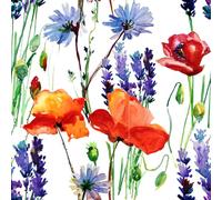 Anniversary House Tiflair - Servilletas de 3 capas, diseño de flores de verano, amapolas, 33 x 33 cm, 20 unidades