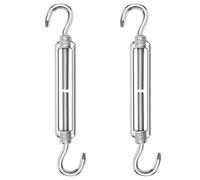 ANOMM 2 Pzs Tensores Alambre, M6 Tensores Acero Inoxidable, 304 Heavy Duty | Tensor de Alambre Ajustables Tensor para Cables Toldos Decoración de jardines y Soporte para Plantas