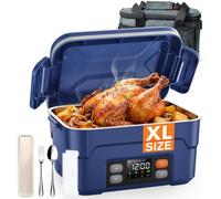 Anowlo Lonchera eléctrica inalámbrica XL de 6.3 tazas/1.5 L para adultos, lonchera calentada, calentador de alimentos, contenedor de acero inoxidable de 104.4 °C para el trabajo al aire libre, viajes