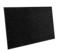 ANRO Felpudo antideslizante, color negro, resistente a la intemperie, con borde de goma, para interior y exterior, 60 x 80 cm