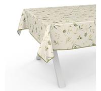 ANRO Mantel de Hule Encerado para Mesa de jardín, Lavable, Impermeable, 160 x 140 cm, con Dobladillo (Ribeteado), diseño Floral Canadiense