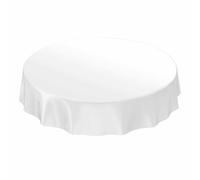 Anro - Mantel de hule (lavable, 140 cm), color blanco