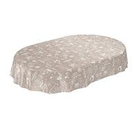 Anro - Mantel de Hule, Lavable, diseño Retro, 180 x 140 cm, 140 x 180 cm, Color Beige