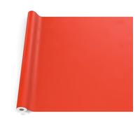 ANRO Mantel de Hule Lavable, para jardín, Exterior e Interior, 160 x 140 cm, Borde Cortado, Color Rojo