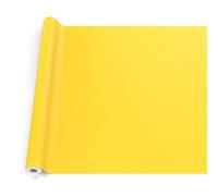 ANRO Mantel de Hule Lavable, para jardín, Exterior e Interior, 240 x 140 cm, Borde Cortado, Amarillo