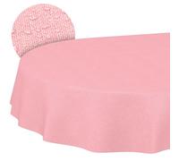 ANRO Mantel Lavable, Aspecto de Lino, Ovalado, 240 x 140 cm, para jardín, Interior y Exterior, Impermeable, repele la Suciedad, fácil de Limpiar, Borde Cortado
