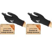 Ansell ActivArmr 97-631, Guantes de Trabajo, Termicos con Revestimiento de PVC, Invierno con Interior Acrilico Aislante, Guantes Negros Proteccion Uso Industrial, Anticorte 8 (S) (Paquete de 2)