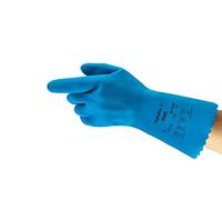 Ansell Alphatec 87-029 Guantes de Trabajo Multiusos, Resistencia Química, Conformidad Alimentaria, Forma Anatómica con Dedos Curvados, Talla S (12 Pares)