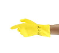 Ansell AlphaTec 87-198 Guantes de Trabajo de Seguridad, Protección Mecánica, Talla 10 (XL), Amarillo (12 Pares)