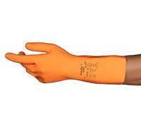 Ansell AlphaTec 87-208 Guantes de Trabajo de Seguridad, Protección Mecánica, Talla 11 (2XL), Naranja (12 Pares)