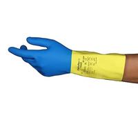 Ansell AlphaTec 87-224 Guantes de Trabajo de Seguridad, Protección Mecánica, Talla 7(S), Amarillo (12 Pares)