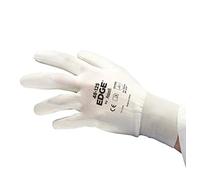 Ansell EDGE 48-125 Guantes de trabajo para hombre y mujer, un guante multiusos para bricolaje, aplicaciones industriales y mecánicas, blanco, talla 10 (12 pares)