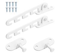 Anseom 2 Piezas Limitador de Ventana Abatible, Limitador Apertura Ventanas Retenedor Ventana con Tornillos, Bloqueo de Seguridad Restrictor de Ventana, para Ajustar Las Aberturas de Las Ventanas
