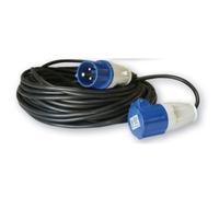 ANTARION - Cable Alargador Eléctrico de 25 m, Cable de Alimentación con Enchufe, Prolongador Enchufe, Toma P17 para Conexión Terminal de Camping Car