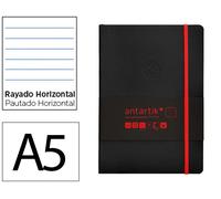 Antartik Antartik Notes Cuaderno A5 Tapa Blanda Hojas Rayas Negro y Rojo 80 Hojas 80gr FSC