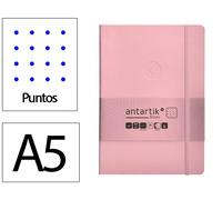 Antartik Antartik Notes Cuaderno Tapa Blanda A5 Hojas Puntos Rosa Pastel 80 Hojas 80gr Fsc