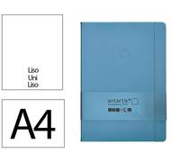 Antartik Cuaderno A4 Tapa Dura Azul Claro 100 Hojas Lisas 80gr FSC Colección Antartik Notes