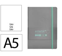 Antartik Cuaderno A5 Tapa Blanda Hojas Lisas Gris y Turquesa 80 Hojas 80gr FSC Colección Antartik Notes