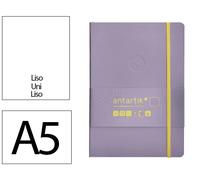 Antartik Cuaderno A5 Tapa Blanda Hojas Lisas Morado y Amarillo, 80 Hojas, 80 gr FSC