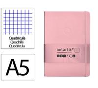 Antartik Cuaderno A5 Tapa Dura Hojas Cuadriculadas Rosa Pastel 100 Hojas 80 Gr FSC