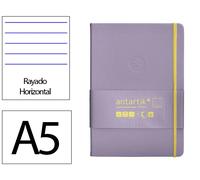 Antartik Cuaderno Antartik Notes A5 Tapa Dura Rayas Morado y Amarillo 100 Hojas 80 gr FSC