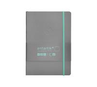 Antartik CUADERNO CON GOMILLA NOTES TAPA BLANDA A5 HOJAS LISAS GRIS Y TURQUESA 80 HOJAS 80 GR FSC