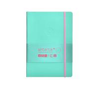 Antartik CUADERNO CON GOMILLA NOTES TAPA BLANDA A5 HOJAS LISAS ROSA Y TURQUESA 80 HOJAS 80 GR FSC