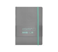 Antartik CUADERNO CON GOMILLA NOTES TAPA BLANDA A5 HOJAS RAYAS GRIS Y TURQUESA 80 HOJAS 80 GR FSC