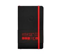 Antartik CUADERNO CON GOMILLA NOTES TAPA BLANDA A6 CUADRICULA NEGRO Y ROJO 100 HOJAS 80 GR FSC