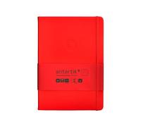 Antartik CUADERNO CON GOMILLA NOTES TAPA DURA A5 HOJAS RAYAS ROJO 100 HOJAS 80 GR FSC