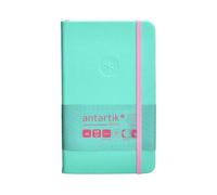 Antartik CUADERNO CON GOMILLA NOTES TAPA DURA A6 HOJAS CUADRICULA ROSA Y TURQUESA 100 HOJAS 80 GR FSC