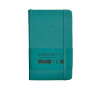 Antartik CUADERNO CON GOMILLA NOTES TAPA DURA A6 HOJAS RAYAS VERDE AGUAMARINA 100 HOJAS 80 GR FSC