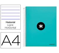 Antartik Cuaderno Espiral A4 Forrado 120 Hojas 90gr Color Menta Horizontal