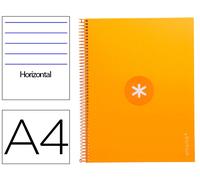 Antartik Cuaderno Espiral A4 Micro Tapa Forrada 80 Hojas 90gr Horizontal Mostaza