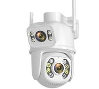 AntDau71® - Cámara IP Cam PTZ WiFi doble lente cámara dome inalámbrica externa Speed Zoom con aplicación ICSEE para ambientes interiores y exteriores
